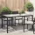 Barna polyrattan és edzett üveg kerti asztal 150 x 90 x 75 cm