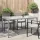 Szürke polyrattan és edzett üveg kerti asztal 150 x 90 x 75 cm