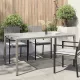 Szürke polyrattan és edzett üveg kerti asztal 150 x 90 x 75 cm