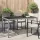 Szürke polyrattan és edzett üveg kerti asztal 150 x 90 x 75 cm