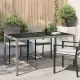 Szürke polyrattan és edzett üveg kerti asztal 150 x 90 x 75 cm