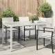 Fehér polyrattan és edzett üveg kerti asztal 150 x 90 x 75 cm