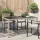 Bézs polyrattan és edzett üveg kerti asztal 150 x 90 x 75 cm