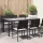 Barna polyrattan és edzett üveg kerti asztal 190 x 90 x 75 cm