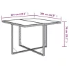 Barna polyrattan és üveg kerti asztal 109 x 107 x 74 cm
