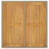 Bézs polyrattan és tömör akácfa kerti asztal 109 x 107 x 74 cm