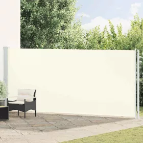   Krémszínű behúzható oldalsó terasznapellenző 180 x 600 cm
