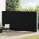 Fekete behúzható oldalsó terasznapellenző 200 x 600 cm