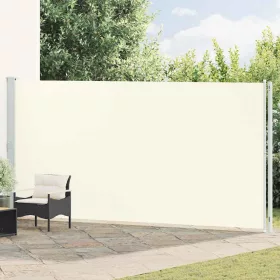   Krémszínű behúzható oldalsó terasznapellenző 200 x 600 cm