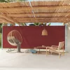 Piros behúzható oldalsó terasznapellenző 200 x 600 cm