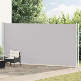 Szürke behúzható oldalsó terasznapellenző 200 x 600 cm