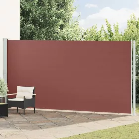 Barna behúzható oldalsó terasznapellenző 200 x 600 cm