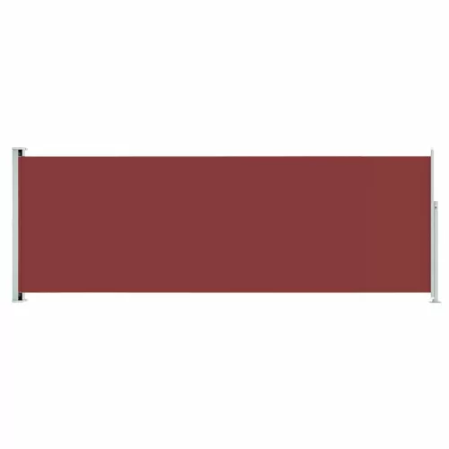 Piros behúzható oldalsó terasznapellenző 220 x 600 cm