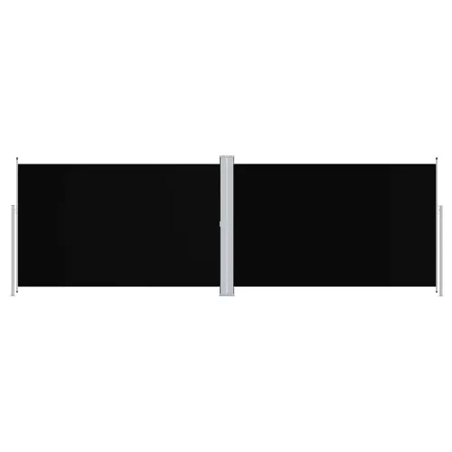 Fekete behúzható oldalsó napellenző 200 x 600 cm