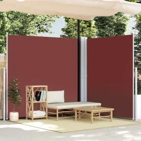 Barna behúzható oldalsó napellenző 200 x 600 cm