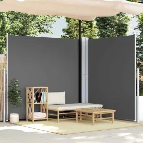   Antracitszürke behúzható oldalsó napellenző 220 x 600 cm