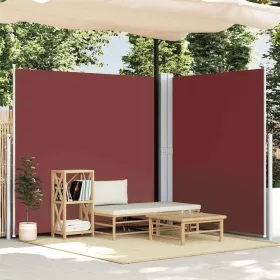 Barna behúzható oldalsó napellenző 220 x 600 cm