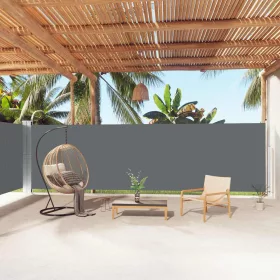   Antracitszürke behúzható oldalsó napellenző 180 x 1000 cm