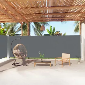   Antracitszürke behúzható oldalsó napellenző 200 x 1000 cm