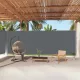 Antracitszürke behúzható oldalsó napellenző 220 x 1000 cm
