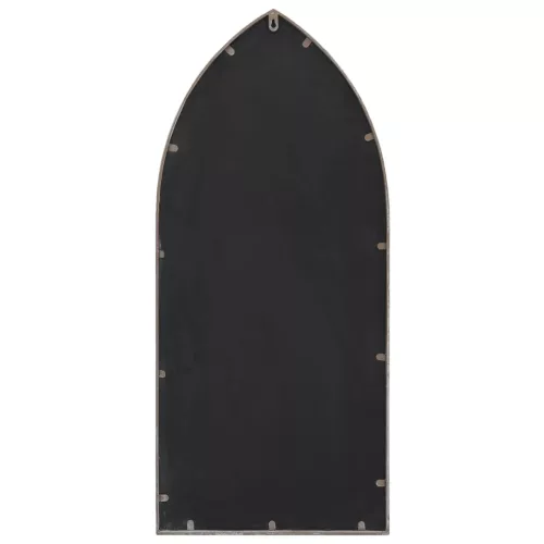 Homokszínű vas kerti tükör kültéri használatra 100 x 45 cm