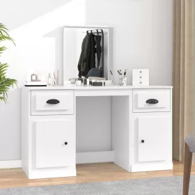Fehér fésülködőasztal tükörrel 130 x 50 x 132,5 cm