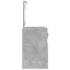 Betonszürke fésülködőasztal LED-del 130 x 50 x 132,5 cm
