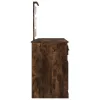 Füstös tölgy színű fésülködőasztal LED-del 130 x 50 x 132,5 cm