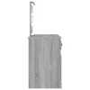 Szürke sonoma színű fésülködőasztal LED-del 130x50x132,5 cm