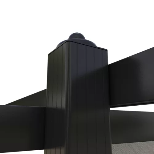 Krémszínű kerti pavilon behúzható tetővel 3 x 3 m
