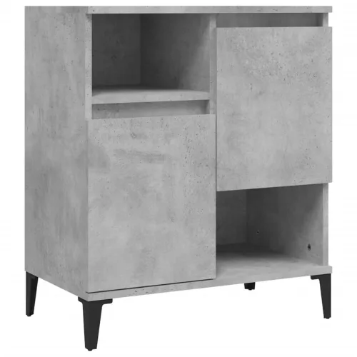 3 db betonszürke szerelt fa tálalószekrény 60 x 35 x 70 cm
