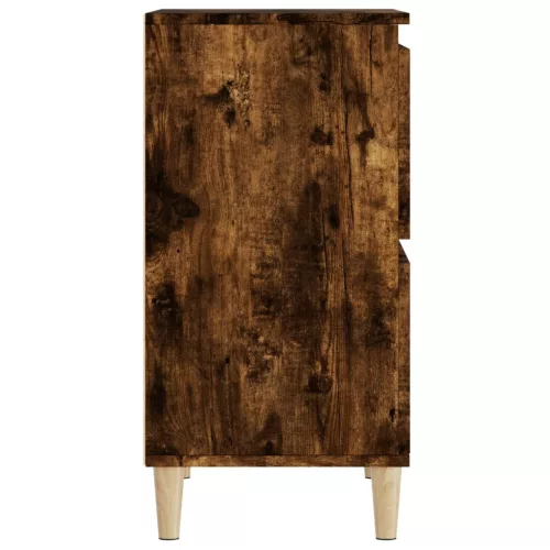 2 db füstös tölgy színű szerelt fa tálalószekrény 60x35x70 cm