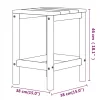 Fehér HDPE kerti adirondack asztal 38 x 38 x 46 cm