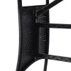 Fekete polyrattan kerti asztal 80 x 80 x 74 cm