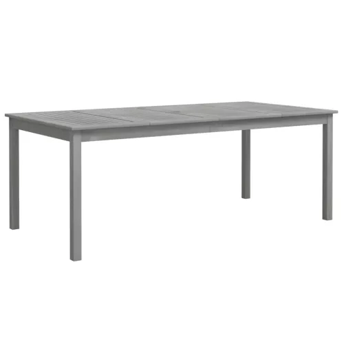 Szürke tömör akácfa kerti asztal 200 x 100 x 75 cm