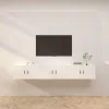 3 db fehér falra szerelhető TV-szekrény 80 x 34,5 x 40 cm
