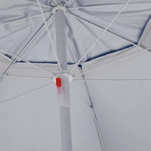 Kék strandnapernyő oldalfalakkal 215 cm
