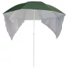 Zöld strandnapernyő oldalfalakkal 215 cm