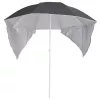 Antracitszürke strandnapernyő oldalfalakkal 215 cm