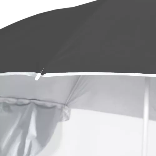 Antracitszürke strandnapernyő oldalfalakkal 215 cm
