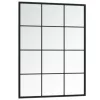 2 db fekete fém fali tükör 80x60 cm