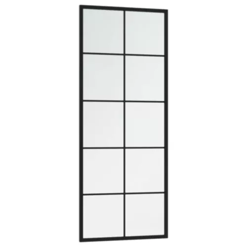 2 db fekete fém fali tükör 100x40 cm