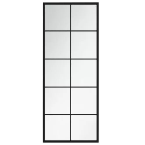 2 db fekete fém fali tükör 100x40 cm