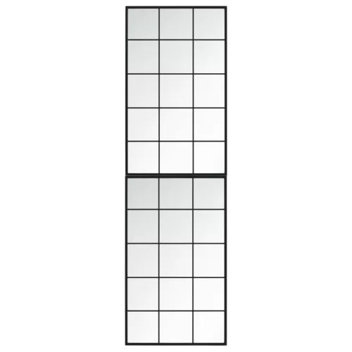 2 db fekete fém fali tükör 100x60 cm