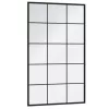 2 db fekete fém fali tükör 100x60 cm