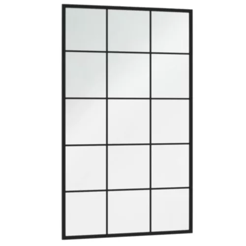 2 db fekete fém fali tükör 100x60 cm
