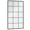 6 db fekete fém fali tükör 100x60 cm