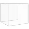 Világosszürke horganyzott acél tyúkketrec tetővel 603x98x90 cm