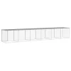 Világosszürke horganyzott acél tyúkketrec tetővel 603x98x90 cm