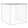 Világosszürke horganyzott acél tyúkketrec tetővel 603x98x90 cm